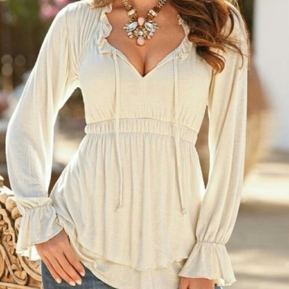 Boston Proper Tops - Boston Proper Ivory Goddess Blouse | XS